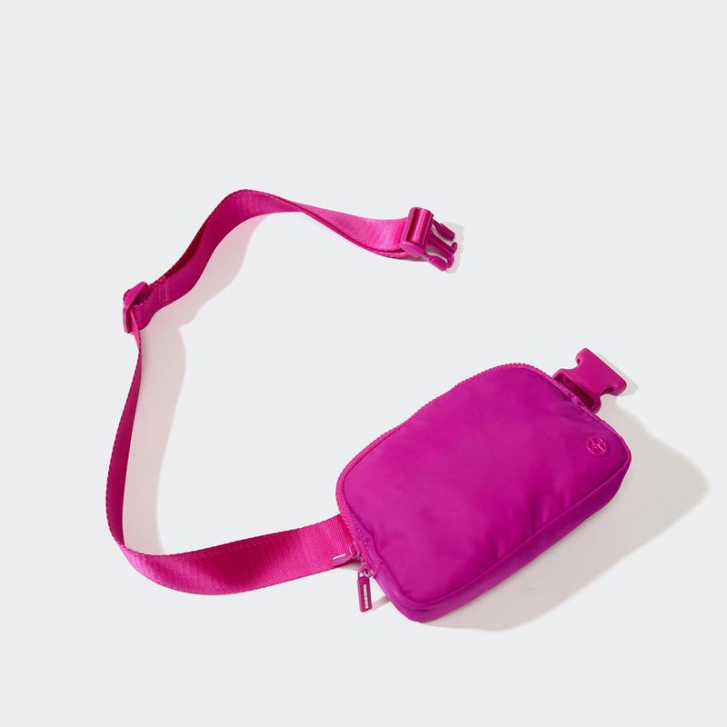 Pander Two Way Zipper Fanny Pack Nylon Everywhere Belt Bag for Women, Water Repellent Waist Packs, Crossbody Bags with Adjustable Strap (Grape Purple) - Image 2